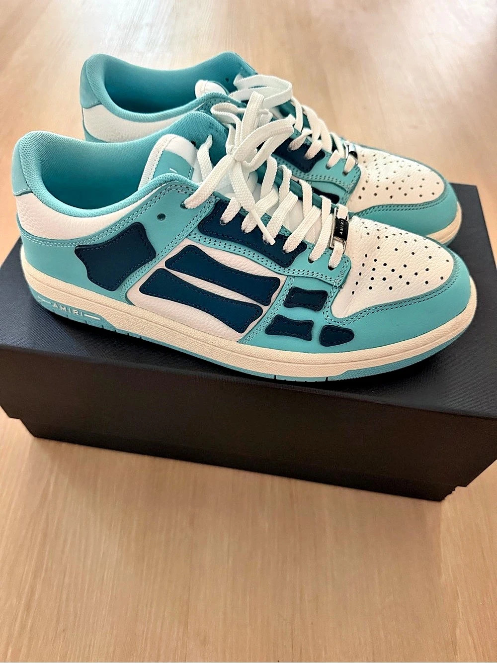 AMIRI Skel Top Low-Top Sneakers Blue & White US 11